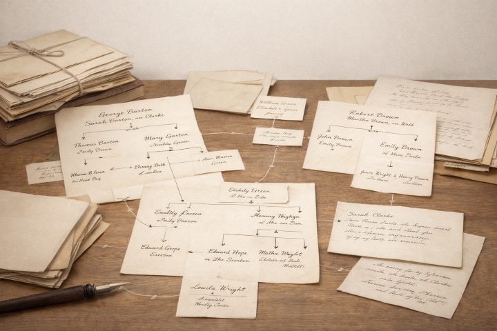 Civil registration documents and municipal records used in Central German genealogy